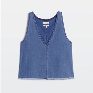 Aritzia Wilfred V neck jean top